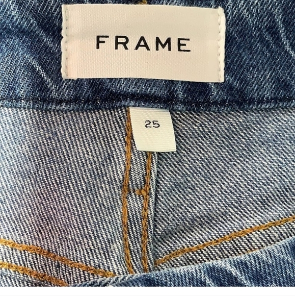 Frame Le Crop Mini Boot Leg Mid-Rise Boot Cut  Jeans Size 25 NWT - Picture 4 of 11